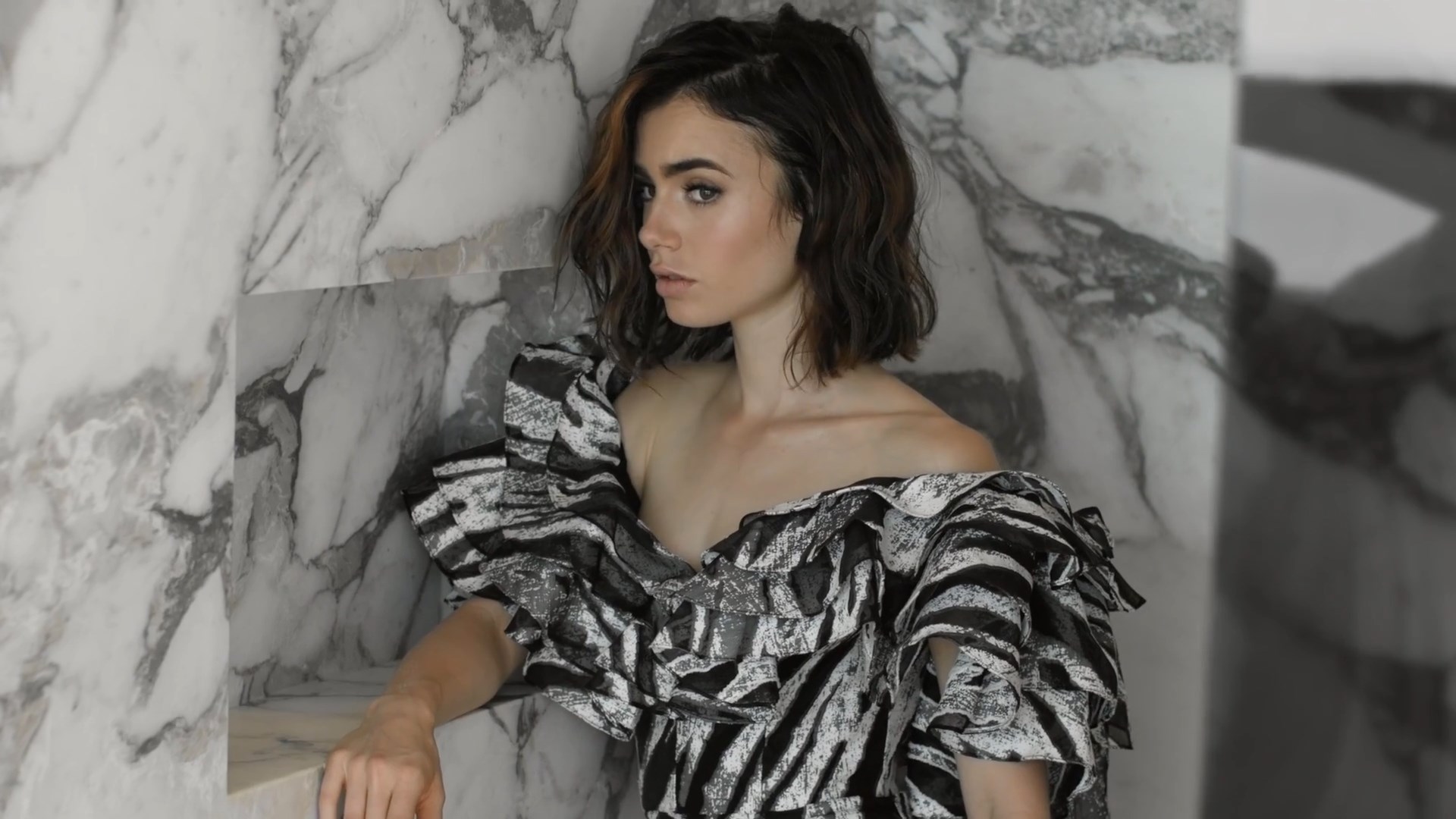 Lily Collins doggystyle