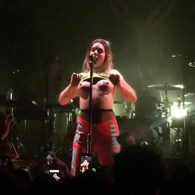 Pop Singer naked boobs
